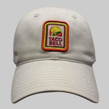 Men's Embroidered Taco Bell Baseball Cap - Beige One Size, Adult Unisex