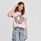 Women's Keith Haring Short Sleeve Graphic T-shirt (juniors') - Rose Xs, Women's, Pink