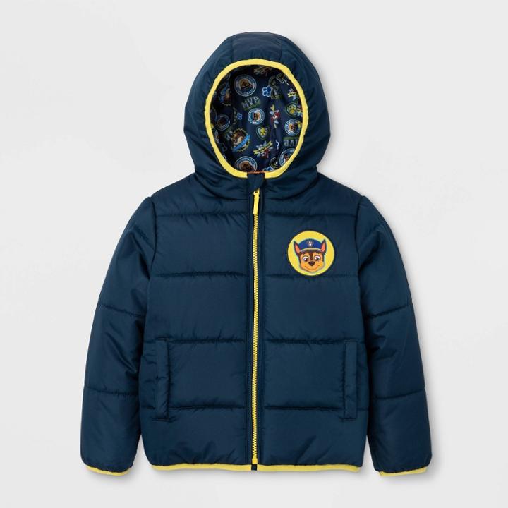Nickelodeon Boys' Paw Patrol Puffer Jacket - Navy