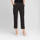 Women's Pinstripe Straight Leg Ankle Length Trouser - Prologue Black/white 14, Black/white Pinstripe