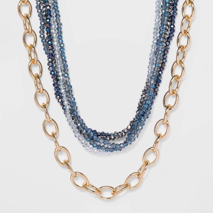 Beaded Large Chain Necklace - A New Day