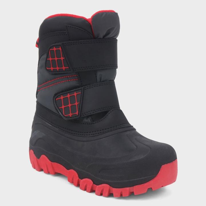 Boys' Neko Double Strap Cold Weather Winter Boots - Cat & Jack Black