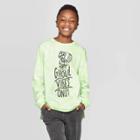Boys' Halloween Long Sleeve Tie Dye T-shirt - Art Class Light Green M, Boy's,