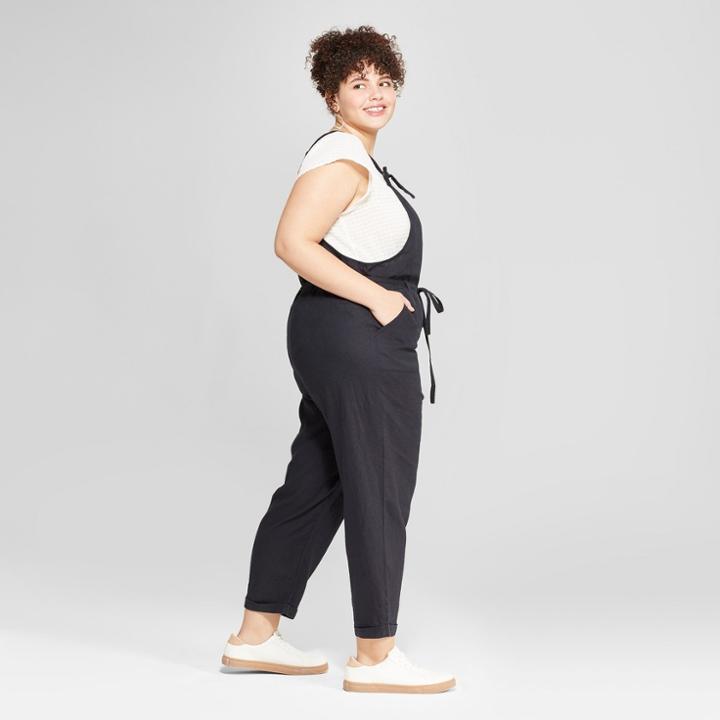 Women's Plus Size Belted Overalls - Universal Thread Charcoal X, Gray