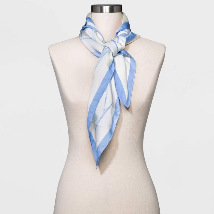 Women's Floral Print Scarf - A New Day Cream, Ivory