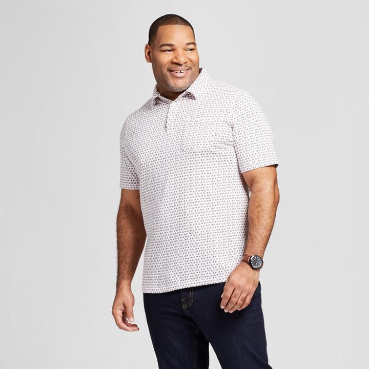 Men's Tall Standard Fit Short Sleeve Polo Shirt - Goodfellow & Co White