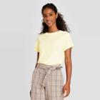 Women's Short Sleeve Casual T-shirt - A New Day Yellow