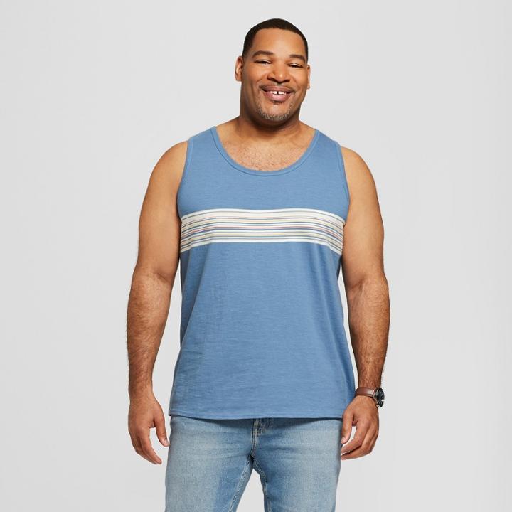 Men's Big & Tall Novelty Tank Top - Goodfellow & Co Blue Beam