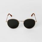 Men's Round Metal Sunglasses - Goodfellow & Co Gold