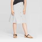 Target Girls' Button Front Skirt - Art Class Gray
