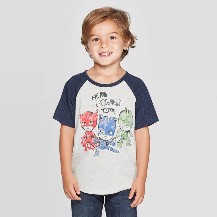 Pj Masks Toddler Boys' Pj Mask Handrawn T-shirt - Gray
