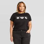 Women's Disney Mickey Faces Plus Size Short Sleeve T-shirt (juniors') - Black 1x, Women's,
