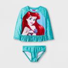 Disney Toddler Girls' The Little Mermaid 2pc Swimsuit - Green