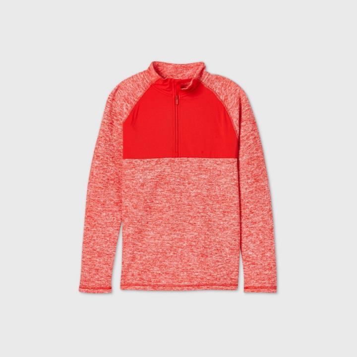 All In Motion Boys' Fleece 1/4 Zip Pullover Sweatshirt - All In
