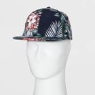 Men's Floral Print Slouch Baseball Hat - Goodfellow & Co Navy (blue)