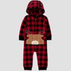 Baby Boys' Moose Fleece Hooded Romper - Just One You Made By Carter's Red Newborn, Boy's