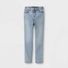Girls' High-rise Ankle Straight Jeans - Cat & Jack Light Wash