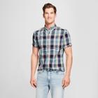 Men's Standard Fit Short Sleeve Button-down Shirt - Goodfellow & Co Xavier Navy