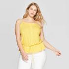 Women's Plus Size Sleeveless Crewneck Peplum Tank Top - Universal Thread Gold X, Yellow