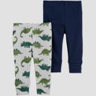 Baby Boys' 2pk Dino Leggings - Just One You Made By Carter's 18m Gray, Girl's