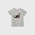 Girls' Short Sleeve Flip Sequin Fox T-shirt - Cat & Jack Gray
