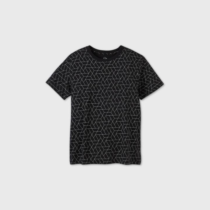 Men's Relaxed Fit Short Sleeve Geo T-shirt - Original Use Black