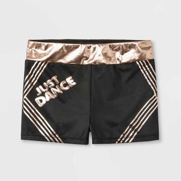 Target Girls' Just Dance Active Wear Shorts - Black/rose Gold