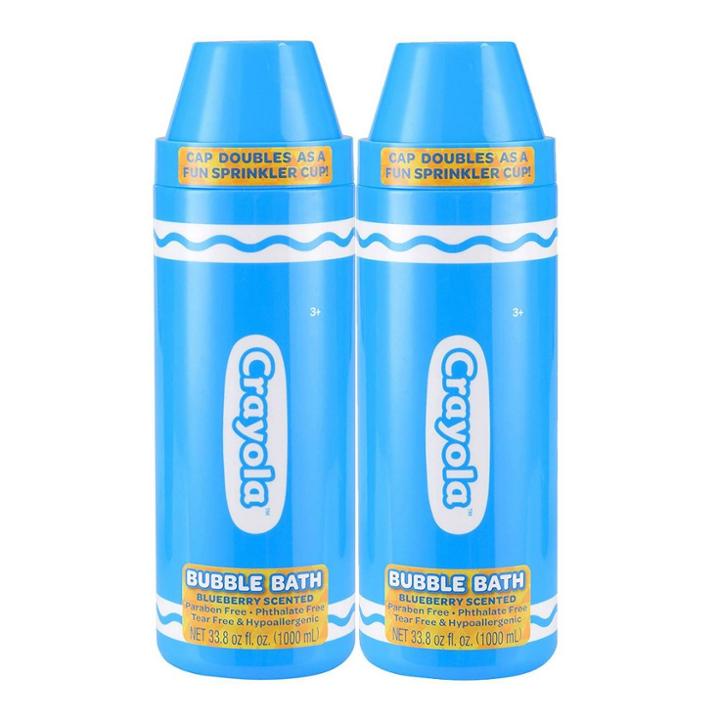 Crayola Rinse And Pour Bubble Bath Wash - Blue - 33.8 Fl Oz/2pk