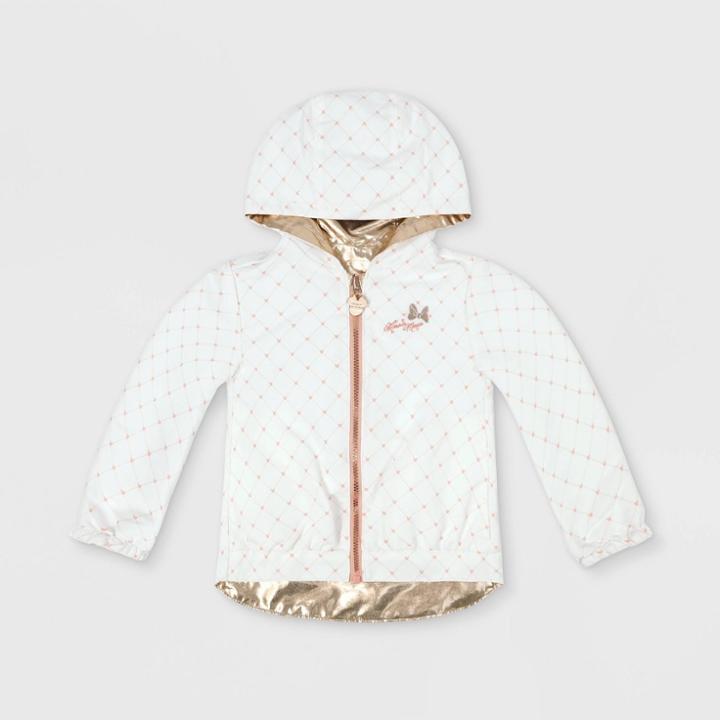 Mickey Mouse & Friends Girls' Disney Minnie Mouse Reversible Anorak Jacket - Gold/white 3 - Disney