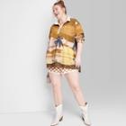 Women's Plus Size Ascot + Hart Long Sleeve Graphic Beach Polo T-shirt - Orange