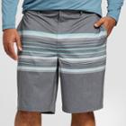Target Men's Big & Tall Striped 10.5 River Hybrid Swim Shorts - Goodfellow & Co Gray Ember