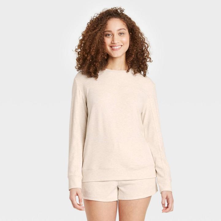 Women's Summer Lounge Sweatshirt - Stars Above Oatmeal