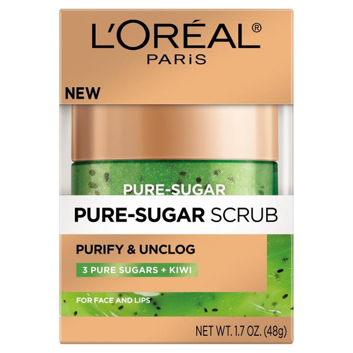 L'oreal Paris L'oral Paris Pure Sugar Scrub Purify & Unclog - 1.7 Fl Oz, Detox & Brighten