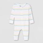 Ev Holiday Baby Pastel Striped 100% Cotton Matching Family Pajama Union Suit - Cream