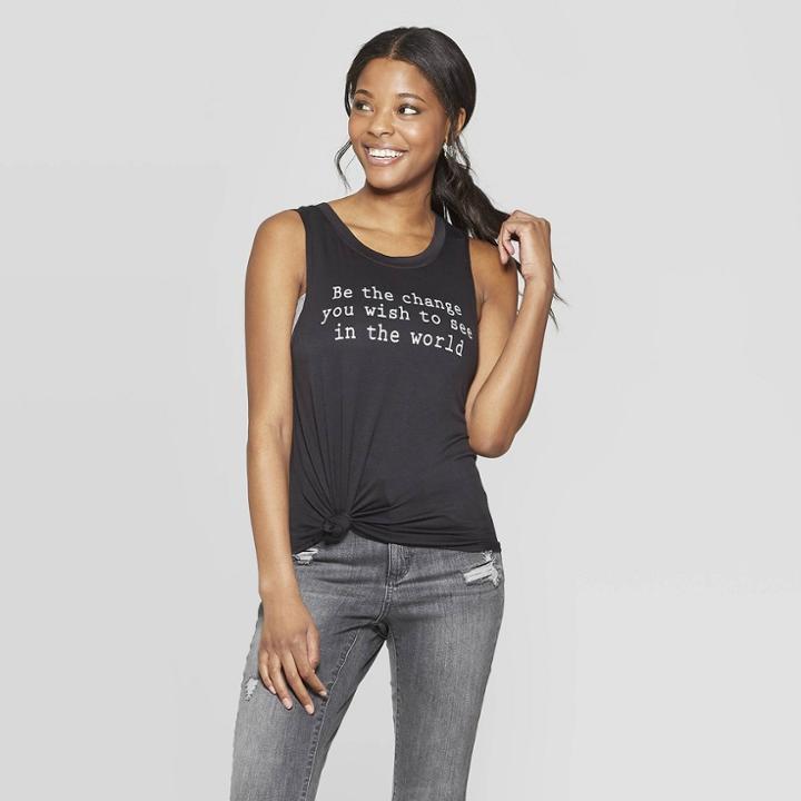 Women's Be The Change Tank Top - Grayson Threads (juniors') - Black