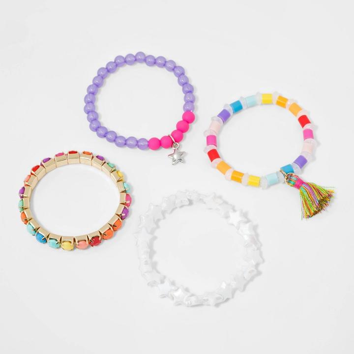 Girls' 4pk Mixed Bracelet Set - Cat & Jack,