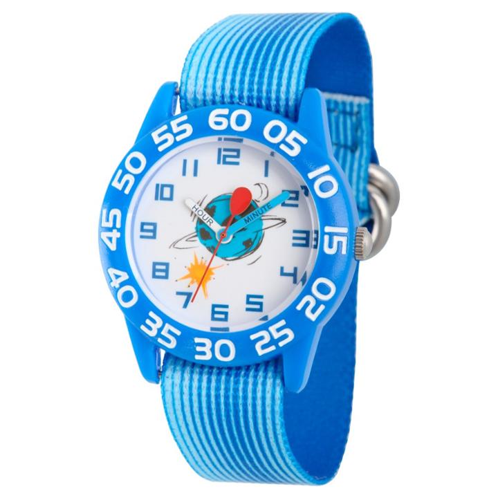 Disney Boys' Red Balloon Blue Plastic Time Teacher Watch - Blue, Boy's