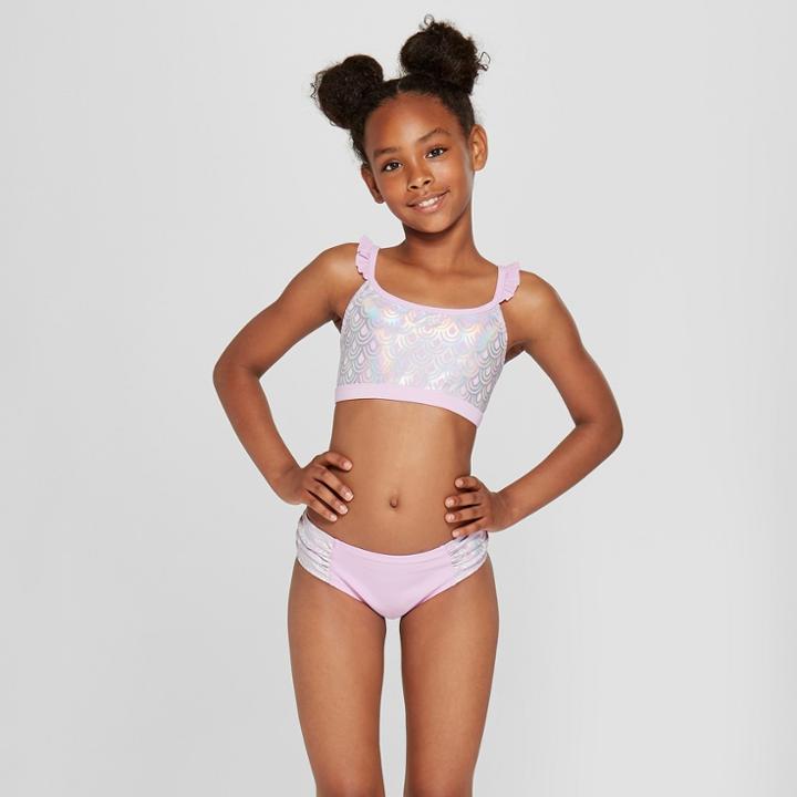 Girls' Mermaid Bikini Set - Cat & Jack Purple
