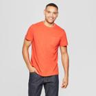 Men's Regular Fit Short Sleeve Crew T-shirt - Goodfellow & Co Hot Coral