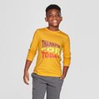 Boys' Long Sleeve Thankful Graphic T-shirt - Cat & Jack Yellow