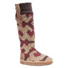 Women's Muk Luks Angela Aztec Print Slipper Boots - Brown L(9-10),