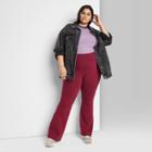 Women's Plus Size High-waisted Flare Leggings - Wild Fable Berry Red