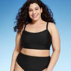 Juniors' Plus Size Longline Bikini Top - Xhilaration Black X
