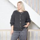 Women's Plus Size Button-front Cropped Cardigan - Universal Thread Gray