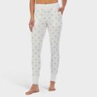 Warm Essentials By Cuddl Duds Women's Nordic Print Waffle Thermal Leggings With Pockets -