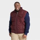 Men's Big & Tall Midweight Puffer Vest - Goodfellow & Co Red
