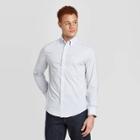 Men's Polka Dot Slim Fit Stretch Performance Long Sleeve Button-down Shirt - Goodfellow & Co Blue