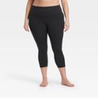 Women's Plus Size Contour Mid-rise Capri Leggings - All In Motion Black Onyx