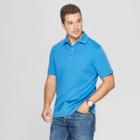 Men's Standard Fit Short Sleeve Elevated Ultra-soft Polo Shirt - Goodfellow & Co Blue Raindrop