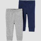Carter's Just One You Baby Boys' 2pk Pants - Gray/blue Newborn